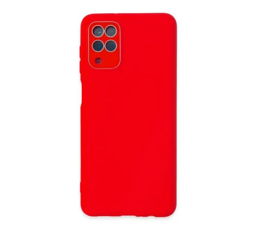 Samsung Galaxy A22 Kılıf Lansman Glass Kapak - Kırmızı