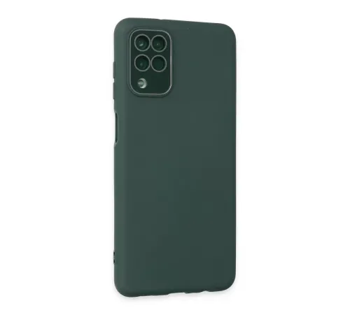 Samsung Galaxy A22 Kılıf Lansman Glass Kapak - Koyu Yeşil
