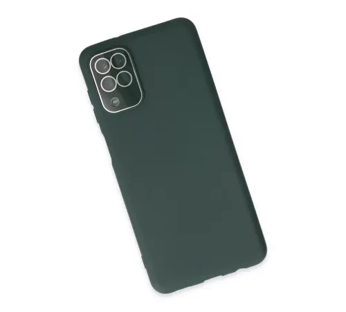 Samsung Galaxy A22 Kılıf Lansman Glass Kapak - Koyu Yeşil