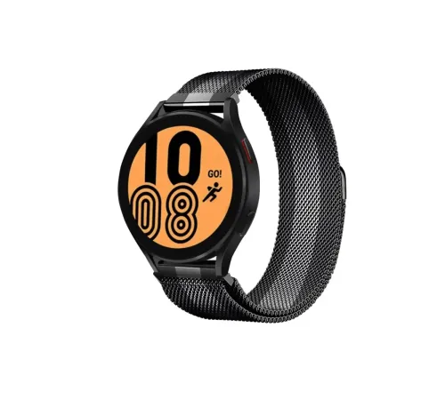 Watch 20mm Metal Mıknatıslı Kordon - Siyah-Beyaz