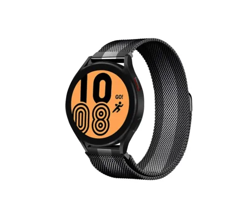 Watch 20mm Metal Mıknatıslı Kordon - Siyah-Beyaz