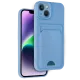 Apple iPhone 14 Kılıf Kelvin Kartvizitli Silikon - Mavi