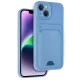 Apple iPhone 14 Kılıf Kelvin Kartvizitli Silikon - Mavi
