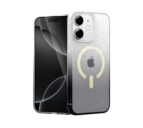 Apple iPhone 12 Pummel Shiny Magsafe Kapak - Siyah