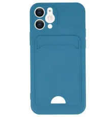 Apple iPhone 12 Kılıf Kelvin Kartvizitli Silikon - Mavi