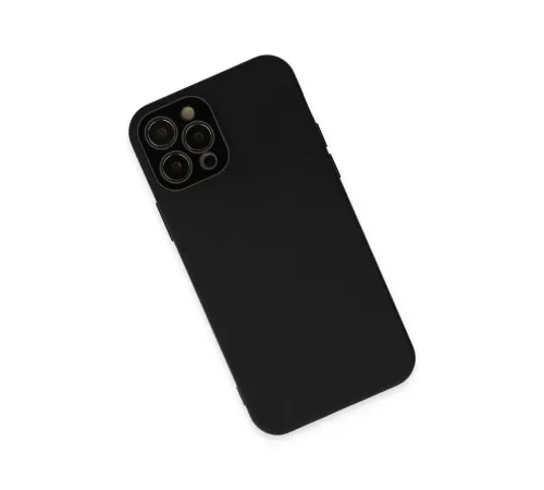 Apple iPhone 12 Pro Kılıf Lansman Glass Kapak - Siyah