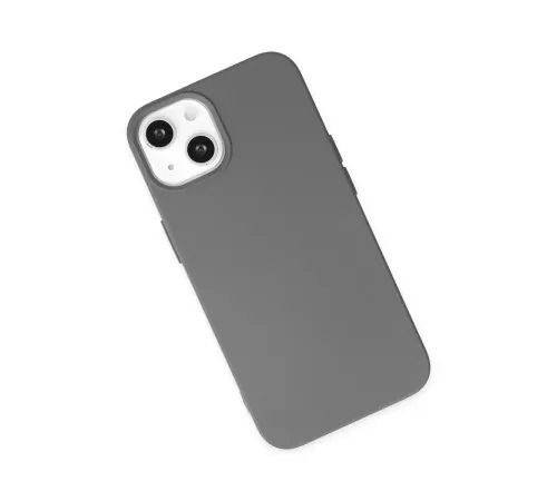 Apple iPhone 14 Plus Kılıf Nano içi Kadife Silikon - Gri
