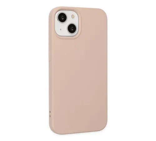 Apple iPhone 14 Plus Kılıf Nano içi Kadife Silikon - Pudra