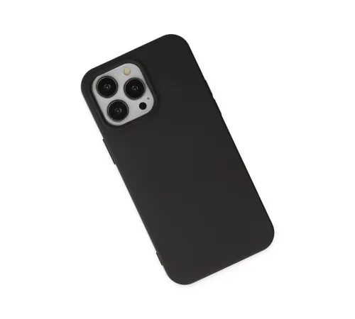 Apple iPhone 14 Pro Kılıf Nano içi Kadife Silikon - Siyah