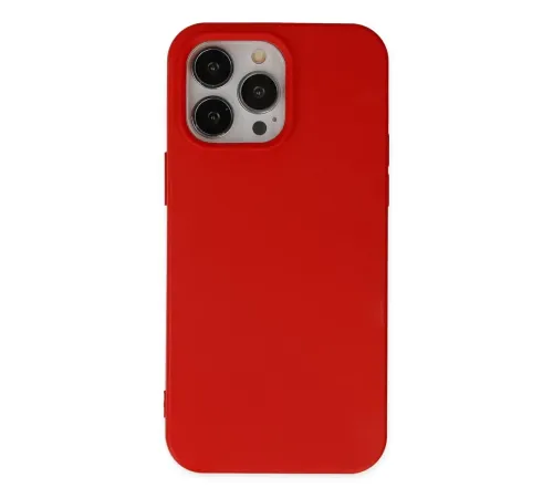 Apple iPhone 14 Pro Kılıf Nano içi Kadife Silikon - Kırmızı