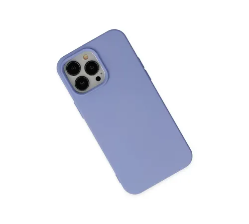 Apple iPhone 14 Pro Kılıf Nano içi Kadife Silikon - Lila