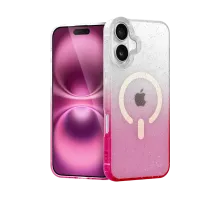 Apple iPhone 16 Pummel Shiny Magsafe Kapak - Pembe