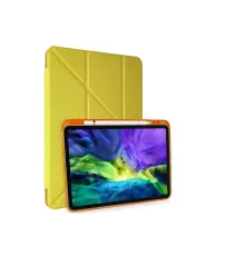 Apple iPad Pro 11 (2018) Kılıf Kalemlikli Mars Tablet Kılıfı - Açık Sarı