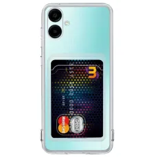 Samsung Galaxy A06 Kılıf Kart Şeffaf Silikon - Şeffaf