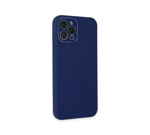 Apple iPhone 12 Pro Kılıf Lansman Glass Kapak - Sky Blue