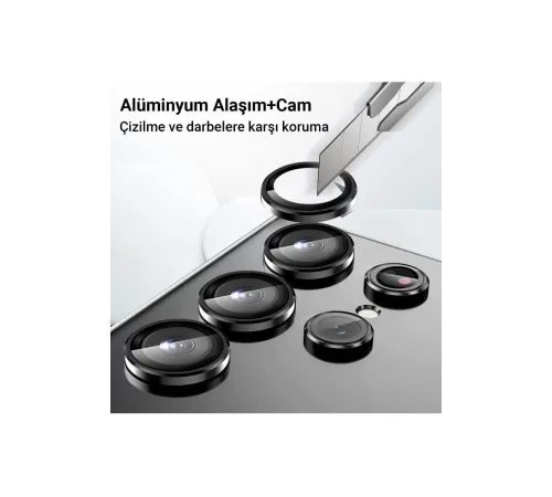 Samsung Galaxy Z Fold 5 Valdez Metal Kamera Lens - Siyah