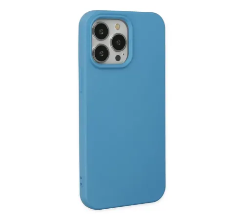 Apple iPhone 14 Pro Max Kılıf Nano içi Kadife Silikon - Mavi