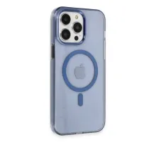 Apple iPhone 14 Pro Kılıf Tron Şeffaf Magsafe Kapak - Mavi