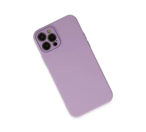 Apple iPhone 12 Pro Kılıf Lansman Glass Kapak - Lila