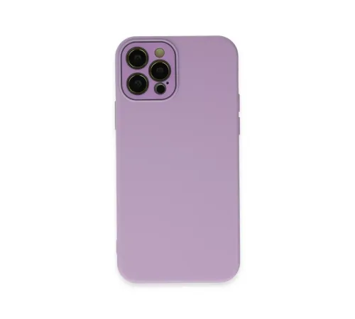 Apple iPhone 12 Pro Kılıf Lansman Glass Kapak - Lila