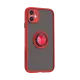 Apple iPhone 11 Kılıf Montreal Yüzüklü Silikon Kapak - Kırmızı