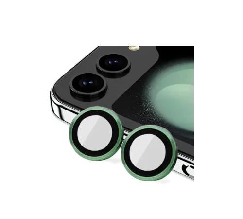 Samsung Galaxy Z Flip 5 Valdez Metal Kamera Lens - Koyu Yeşil