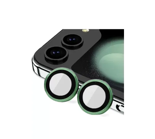Samsung Galaxy Z Flip 5 Valdez Metal Kamera Lens - Koyu Yeşil