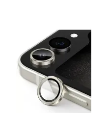 Samsung Galaxy Z Flip 5 Valdez Metal Kamera Lens - Krem