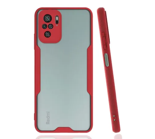 Xiaomi Redmi Note 10 Kılıf Platin Silikon - Kırmızı
