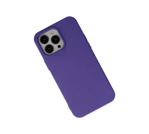 Apple iPhone 14 Pro Max Kılıf Nano içi Kadife Silikon - Mor