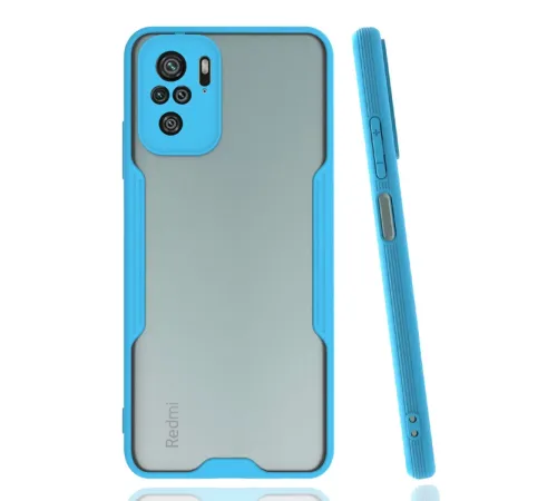 Xiaomi Redmi Note 10 Kılıf Platin Silikon - Mavi