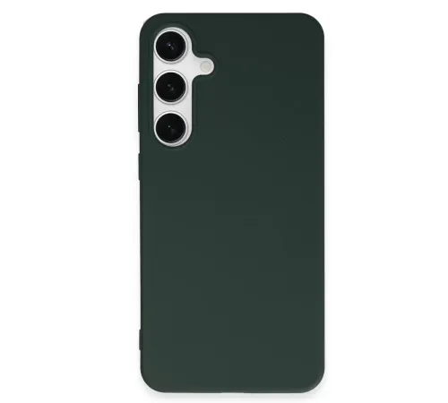 Samsung Galaxy S24 Plus Kılıf First Silikon - Koyu Yeşil