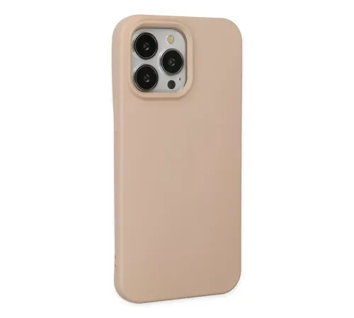 Apple iPhone 14 Pro Max Kılıf Nano içi Kadife Silikon - Pudra