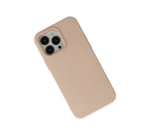 Apple iPhone 14 Pro Max Kılıf Nano içi Kadife Silikon - Pudra