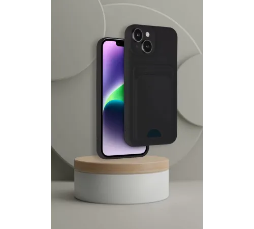 Apple iPhone 14 Kılıf Kelvin Kartvizitli Silikon - Siyah