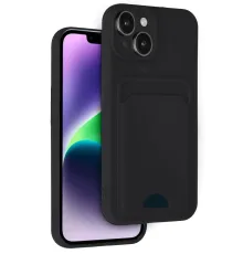 Apple iPhone 14 Kılıf Kelvin Kartvizitli Silikon - Siyah