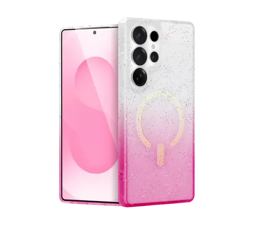 Samsung Galaxy S25 Ultra Pummel Shiny Magsafe Kapak - Pembe