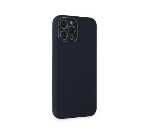 Apple iPhone 12 Pro Max Kılıf Lansman Glass Kapak - Lacivert