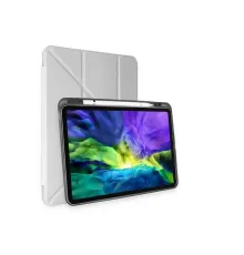 Apple iPad Pro 11 (2018) Kılıf Kalemlikli Mars Tablet Kılıfı - Gri
