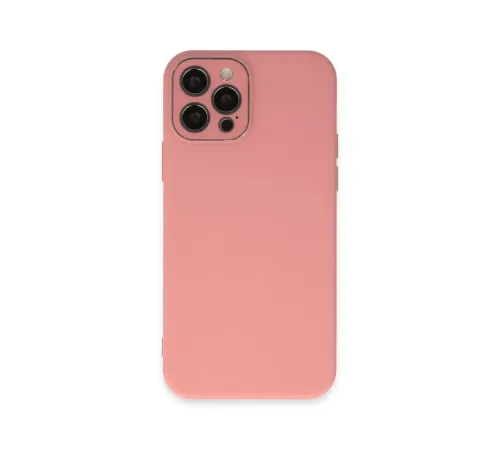 Apple iPhone 12 Pro Max Kılıf Lansman Glass Kapak - Pembe