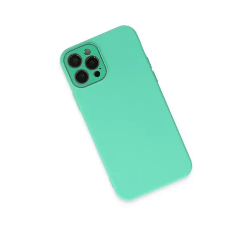 Apple iPhone 12 Pro Max Kılıf Lansman Glass Kapak - Turkuaz
