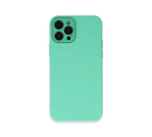 Apple iPhone 12 Pro Max Kılıf Lansman Glass Kapak - Turkuaz