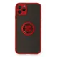 Apple iPhone 11 Pro Kılıf Montreal Yüzüklü Silikon Kapak - Kırmızı