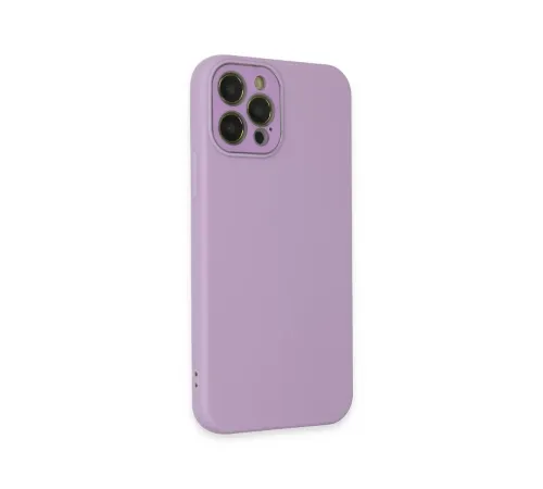Apple iPhone 12 Pro Max Kılıf Lansman Glass Kapak - Lila