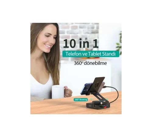Dönüştürücü 10in1 Hub 116 - Gri