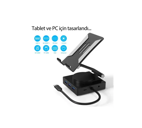 Dönüştürücü 10in1 Hub 116 - Gri