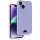 Apple iPhone 14 Kılıf Kelvin Kartvizitli Silikon - Lila