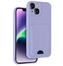 Apple iPhone 14 Kılıf Kelvin Kartvizitli Silikon - Lila