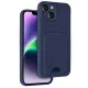 Apple iPhone 14 Kılıf Kelvin Kartvizitli Silikon - Lacivert