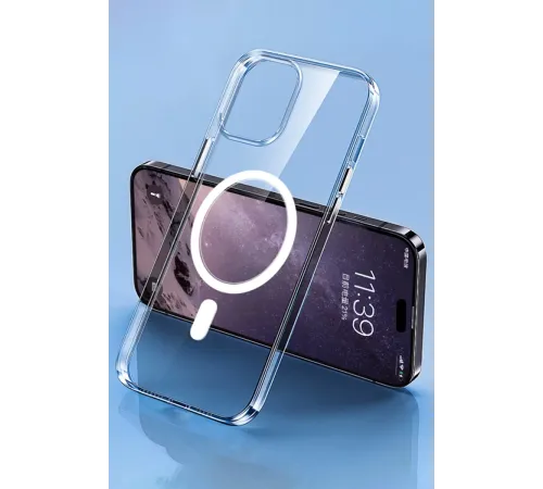 Apple iPhone 14 Pro Max Kılıf Tron Şeffaf Magsafe Kapak - Şeffaf